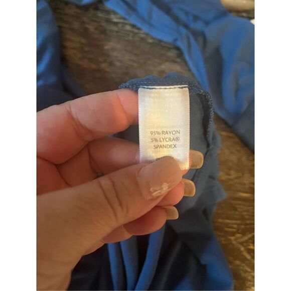 J. Jill Blue Hidden Button Soft Long Sleeve Tunic Too sz S EUC - Picture 7 of 7